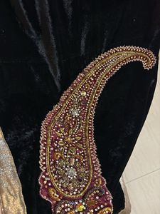 Elegant Black Velvet Dupatta Cum Stole