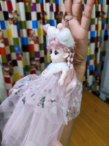 Cute Baby Doll Pink Keychain