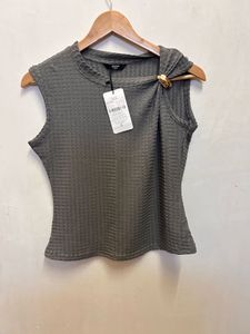 Stylish Grey Sleeveless Top