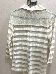 Sheer Striped Blouse