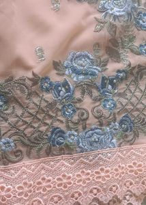 Peach Embroidered Pakistani Kurta Set