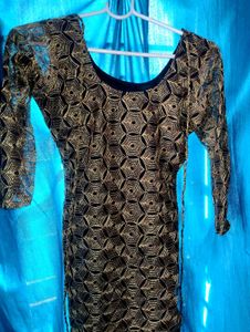 Gold &amp; Black Party Dress