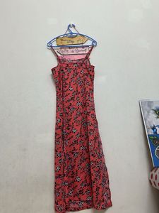 Floral Print Maxi kurti With Side Slit