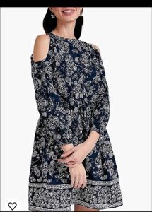 Paisley Cold Shoulder Dress