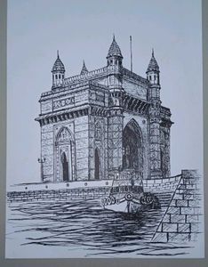 Gateway of India – Handmade Marker Sketch