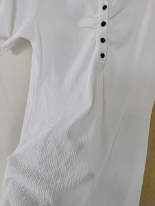 White Button-Up Mini Dress