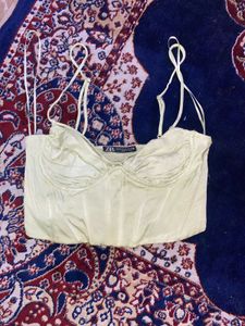 Satin Corset Style Crop Top