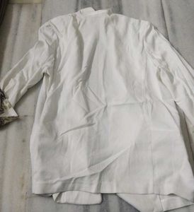 White Blazer with Paisley Cuffs
