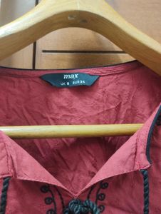 Red Embroidered Top ❤️