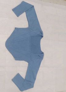 Trendy blue corset-style cropped top 💙