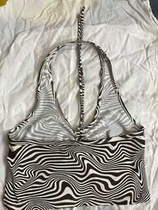 Zebra Print Halter Top