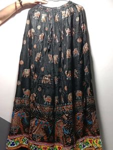 Elephant Print Maxi Skirt