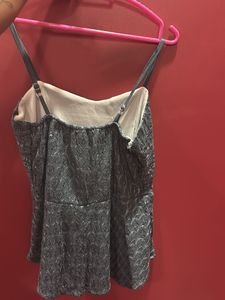 Sleeveless Bluish Greyish Top