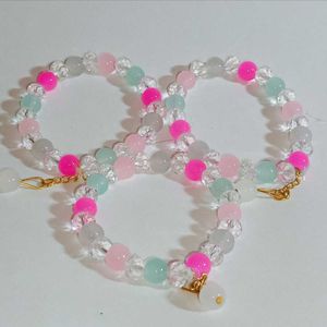New Colorful Beaded Bracelet Set Of 3