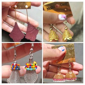 4 Earrings Combo