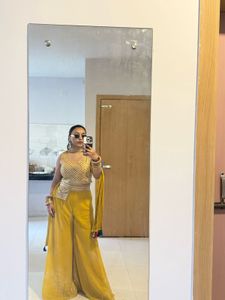 Yellow Ethnic Palazzo Set
