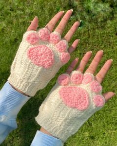 crochet Cat Paw Gloves