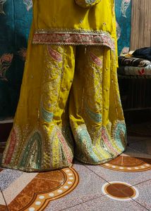 Nwe Year Sale ✨ Elegant Yellow Sharara Suit