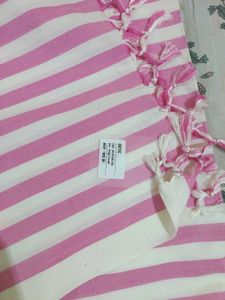 Pink Striped Bhagalpuri Cotton Chadar