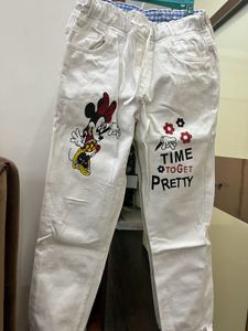 Chic White Denim Pant