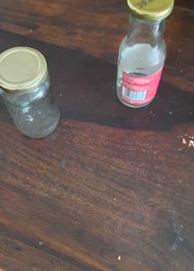 2 Glass bottles with Golden Top