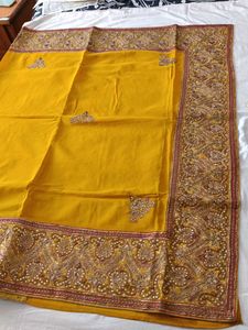 Heavy Wedding Musturd Saree