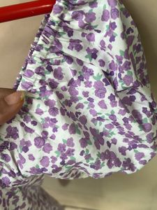 Floral  Lavender Mini Dress