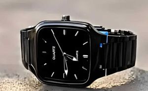 Stylish Black Square Dial Quartz Watch – Men's Fas