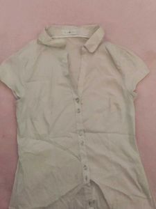 Light Blue Button-Down Blouse