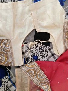 Embroidered Saree with Blouse And Peticoat
