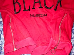 Red Graphic Print Hoodie