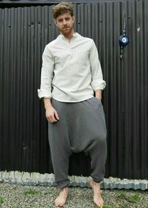 Black Drop Crotch Pants