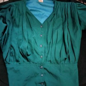 Emerald Green Long Sleeve Blouse