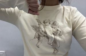 Angel Print Long Sleeve Top