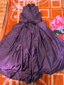 Heavy Purple floor touch gown for girls