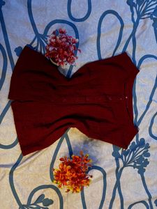 Maroon Button-Up Top. SIZE- 28-34.BRAND NEW