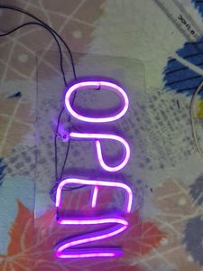 Purple OPEN Neon Sign