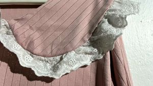 Pink Ruffle Trim Nightgown