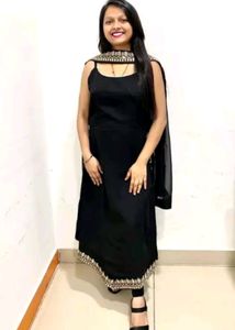 Geogette Embroidery Kurta Palazzo Set  With Duptta