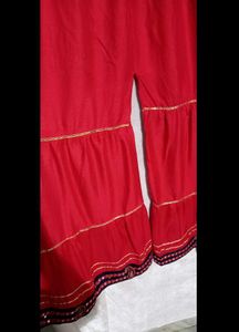 New Embroidered Rayon Sharara Suite With Dupatta