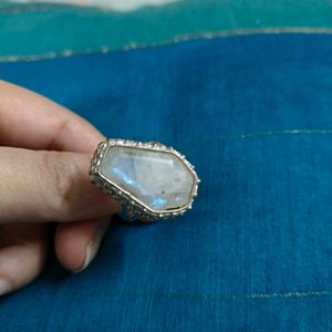 Coffin Moonstone Ring