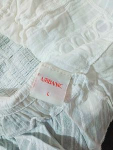 URBANIC White Lace Trim Cami Top