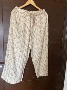 Rangmanch Beige Colour Printed Palazzo (L/XL)