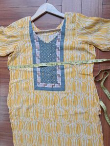 42) Yellow Printed Tunic