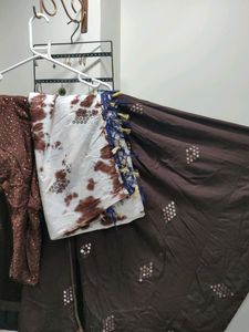 Brown Lehenga Choli Set with Dupatta