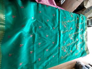 Green And Pink Saree (Women&#39;s)