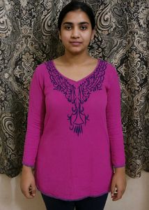 Pink Embroidered Top