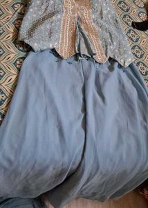 Elegant Blue Party Wear Set