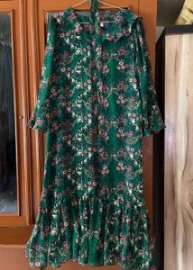 Floral Green Midi Dress