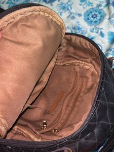 Black Quilted Small Backpack – Stylish &amp; Compact